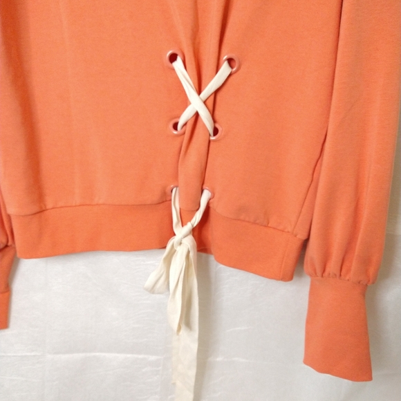 Halogen Lace Up Sweatshirt - Picture 3 of 9